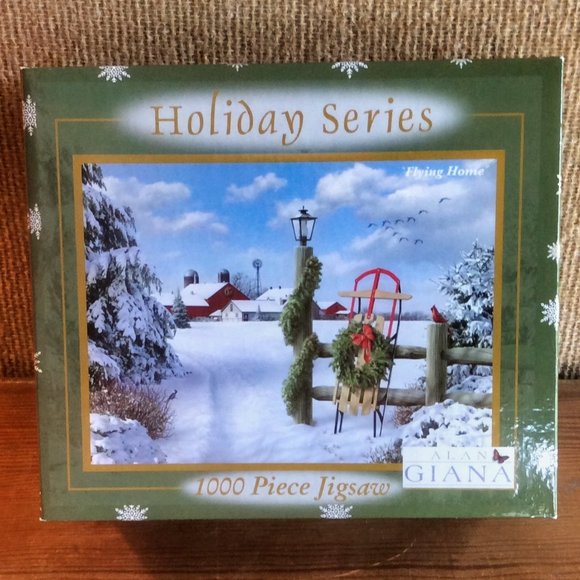 Flying Home Holiday Series Alan Giana 1000 Piece Jigsaw Puzzle 2007 New Sealed - Picture 1 of 3